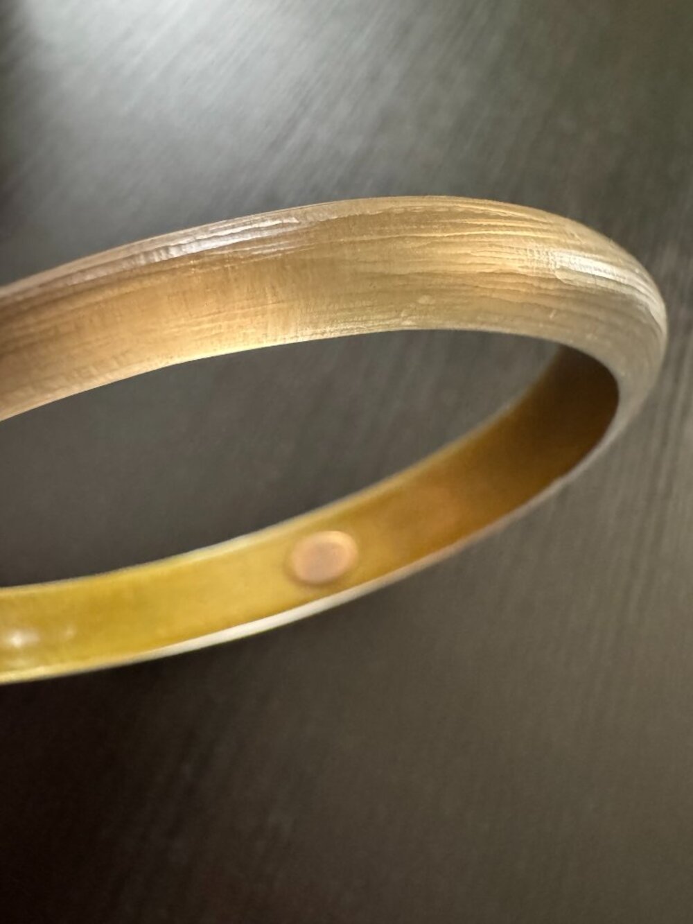 ALEXIS BITTAR Lucite Tapered Bangle Bracelet, Golden, M/L